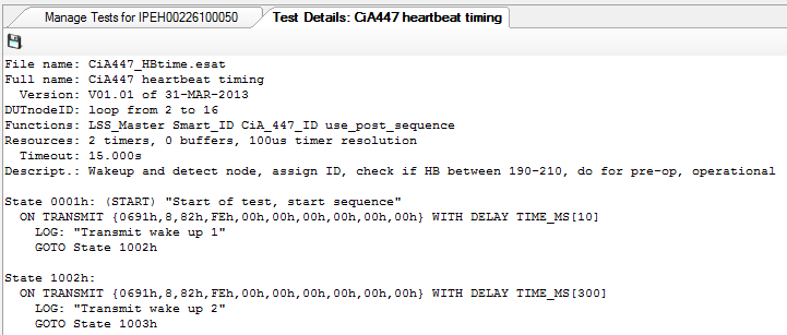 Diag test machine states